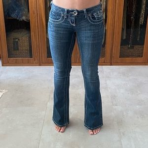 Low rise bell bottom jeans
